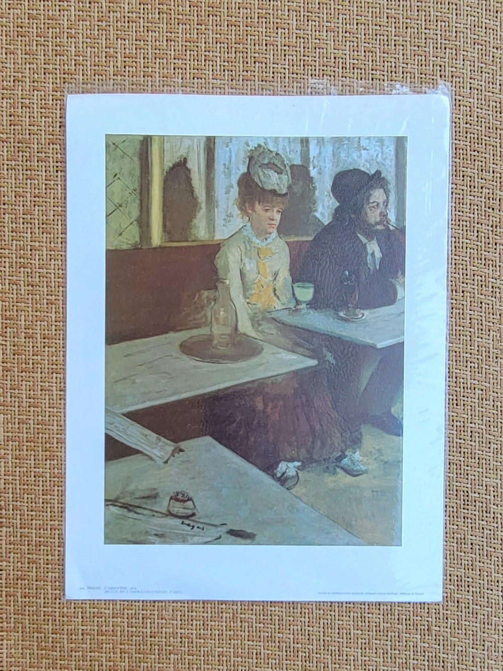 Mid-century Art Print: L'Absinthe by Degas Published by Fernand Hazan